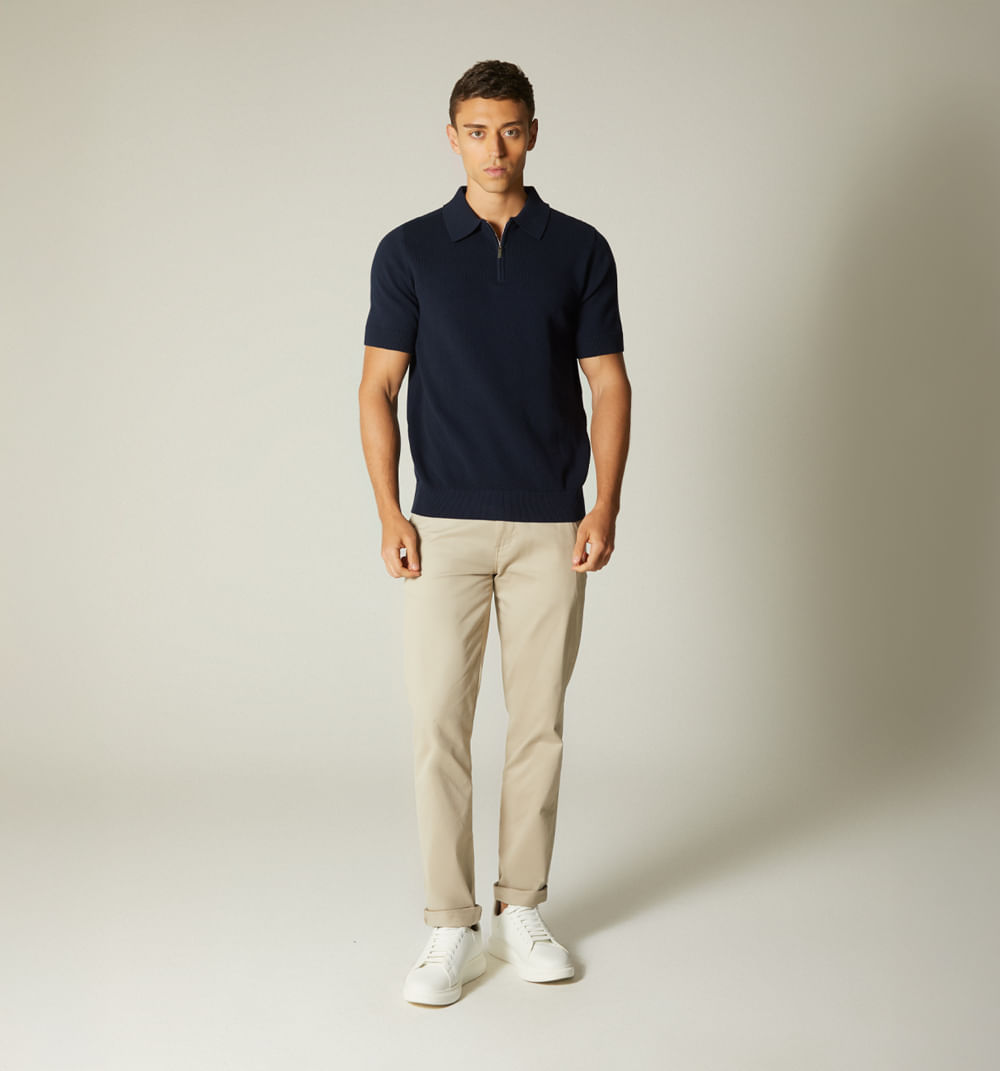 Polo tejido para hombre panal de abeja