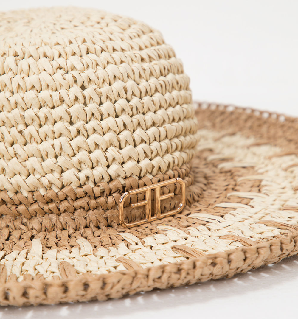 Sombrero tipo pava calada con logo