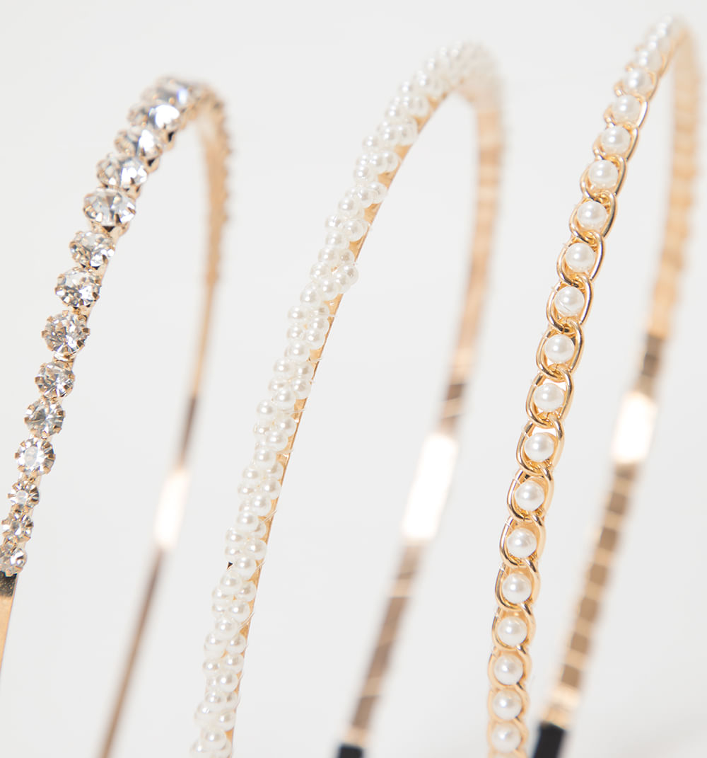 Diademas metalicas set x 3