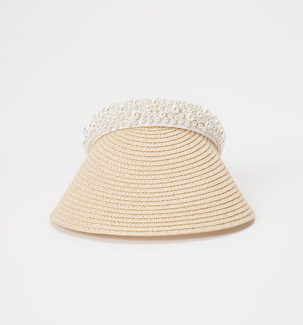 Sombrero visera perlas