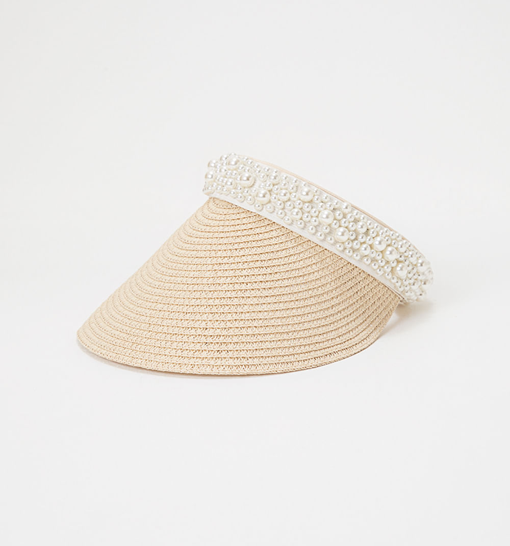 Sombrero visera perlas