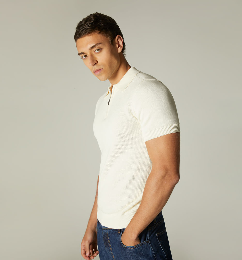 Polo tejido para hombre panal de abeja