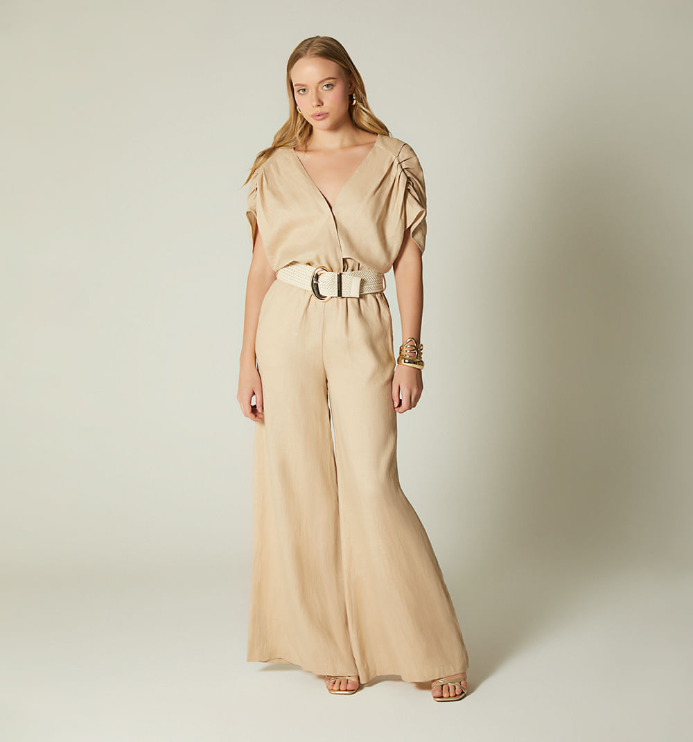 Enterizo palazzo con cinturón blusa m/ja
