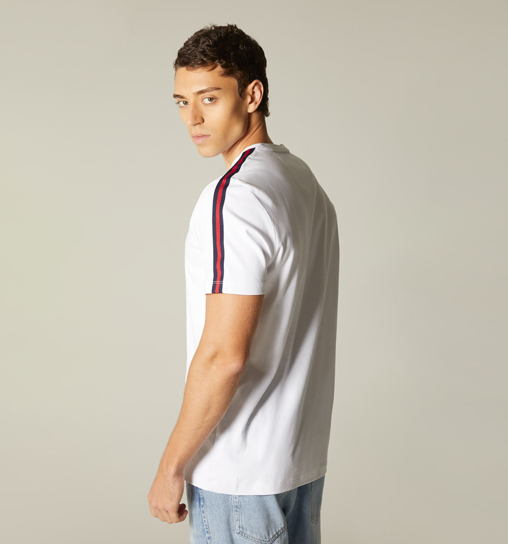 Camiseta para hombre con cinta al costado