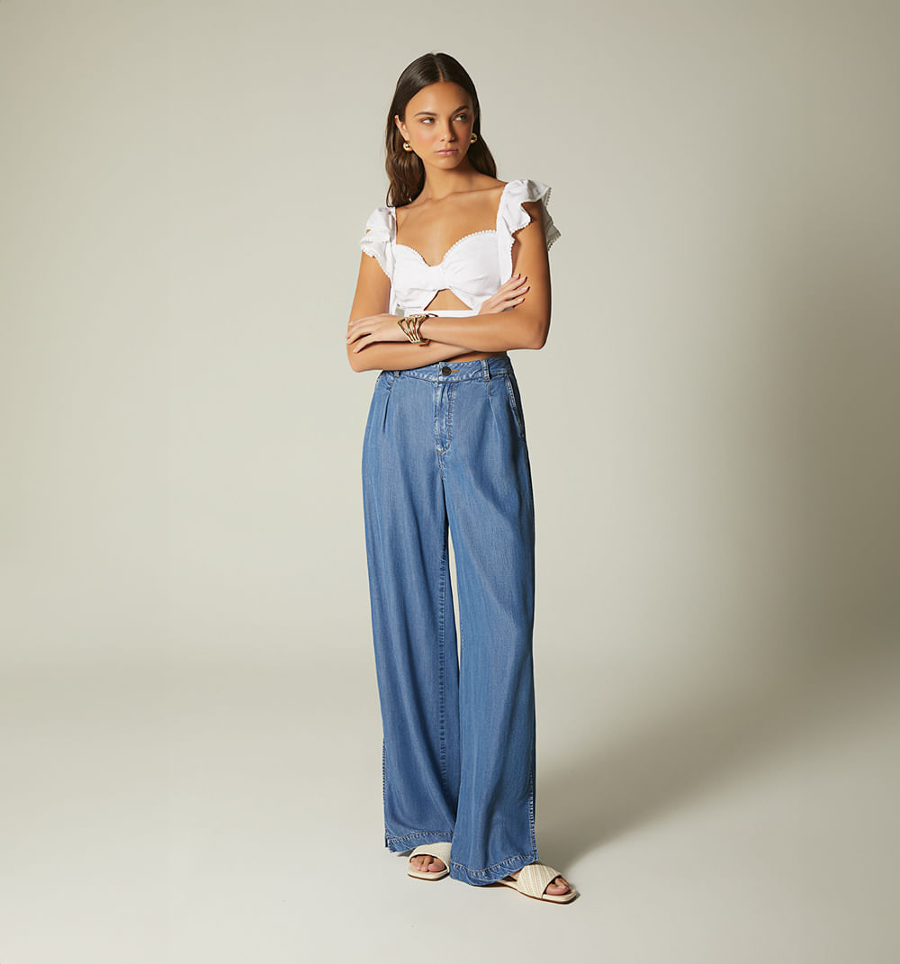 Blusa crop de tiras con boleros