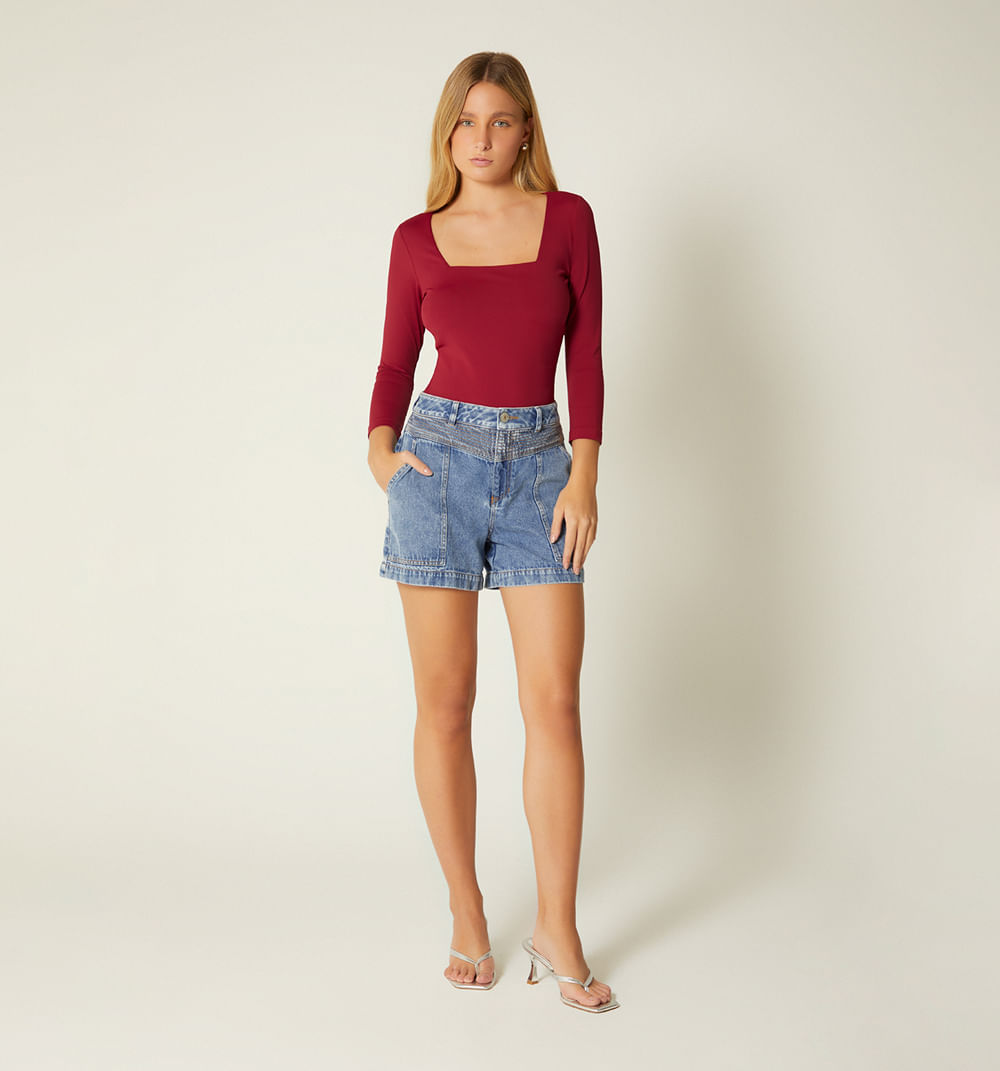 Short para mujert tiro  alto costuras