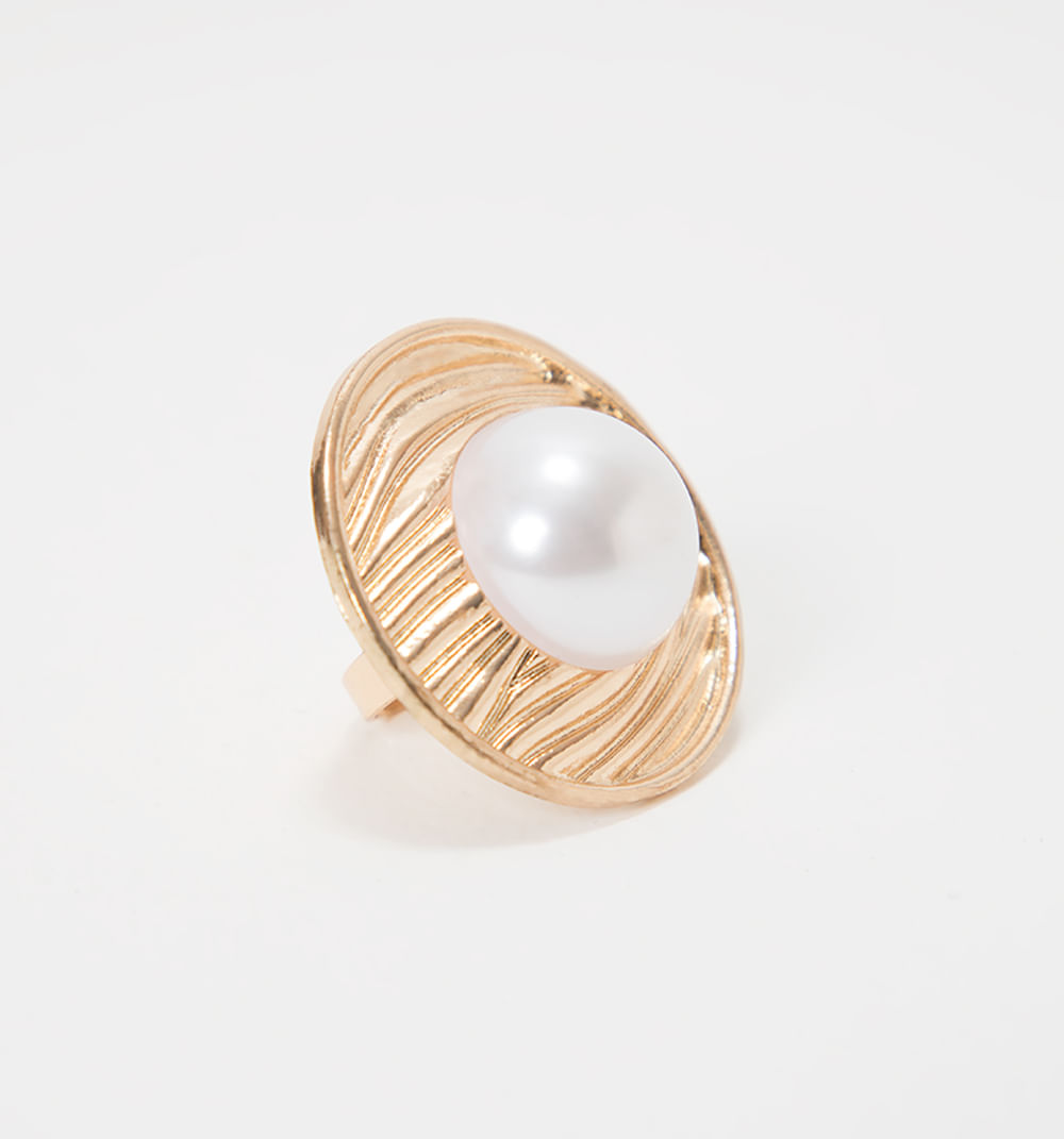 Anillo redondo maxi perla