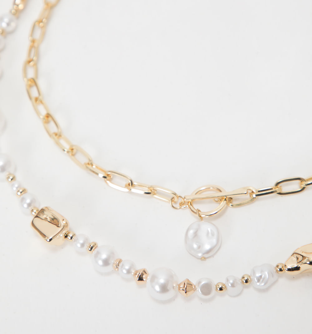 Collar perlas set x2