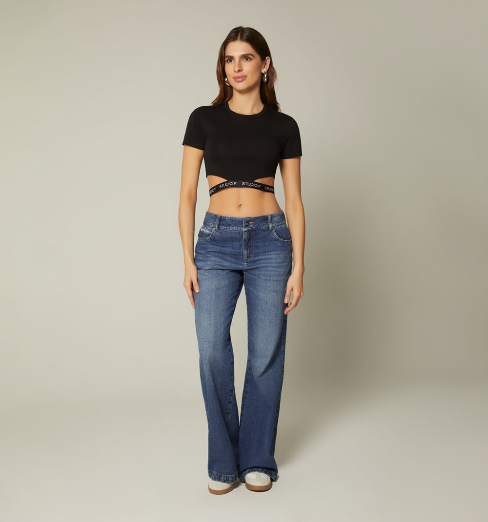 Camiseta manga corta elastico en cintura