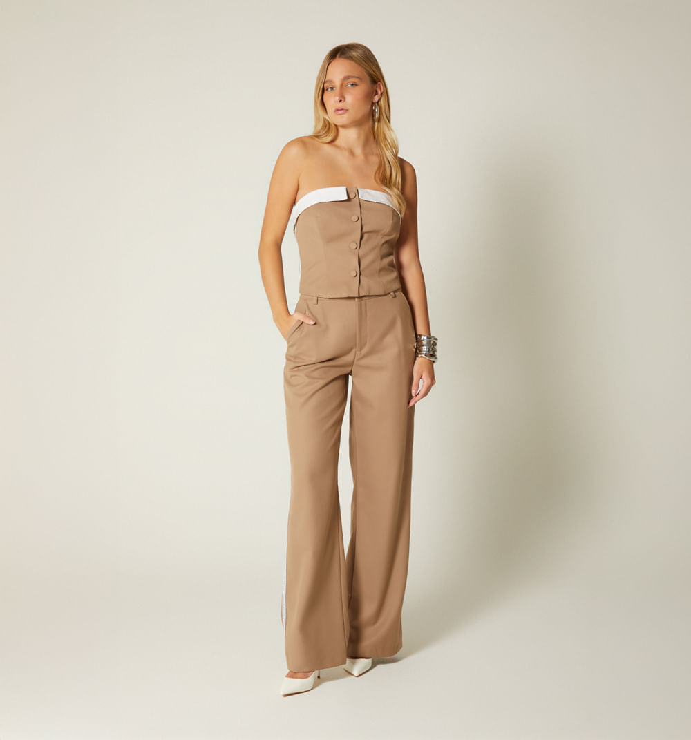 Pantalon palazo cinta latera