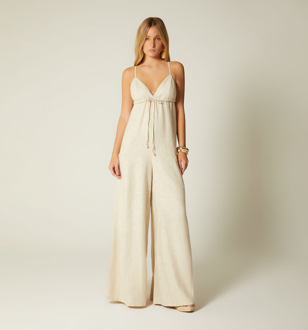 Enterizo palazo escote profundo espalda