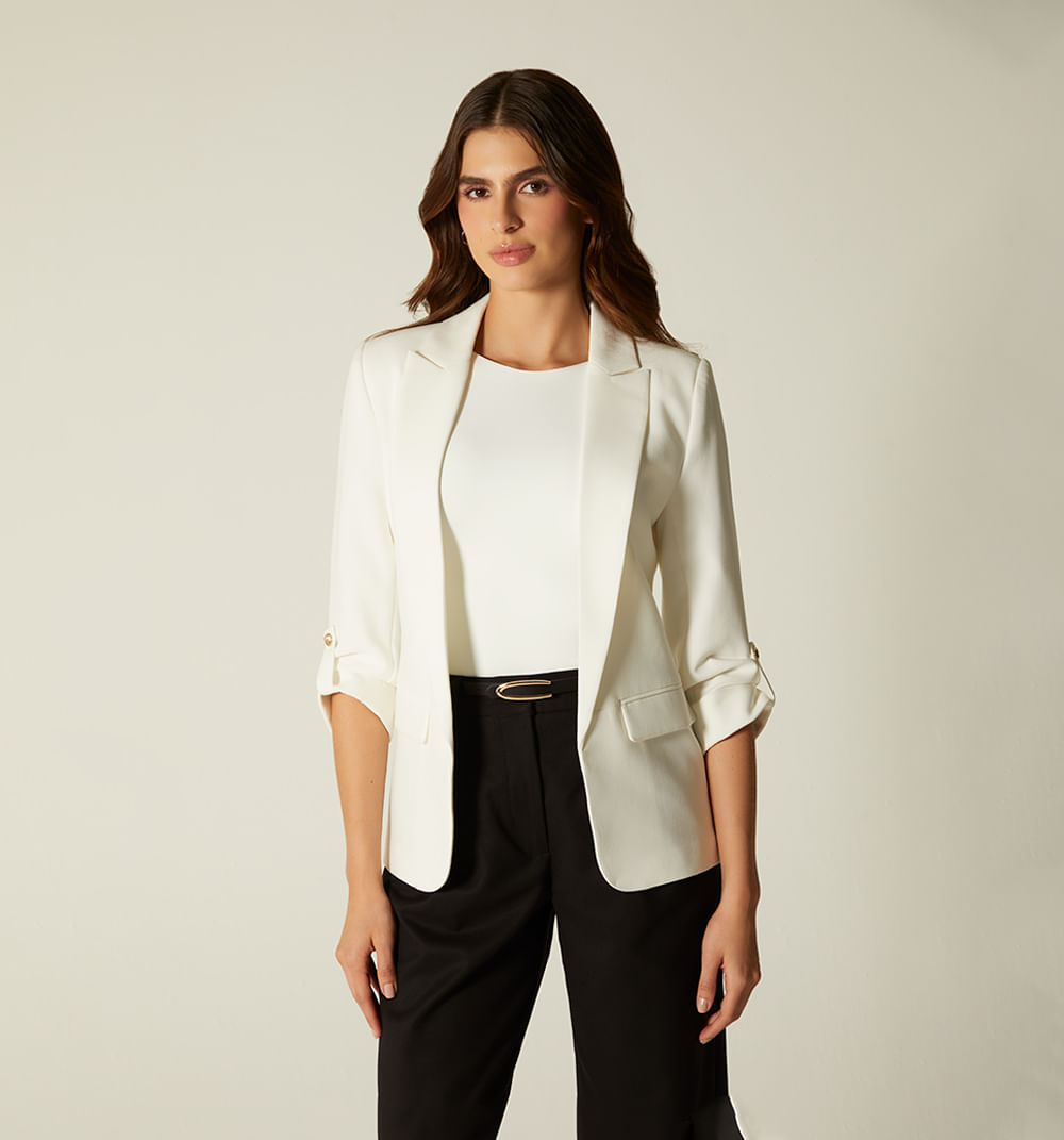 Blazer manga 3/4 con charretera