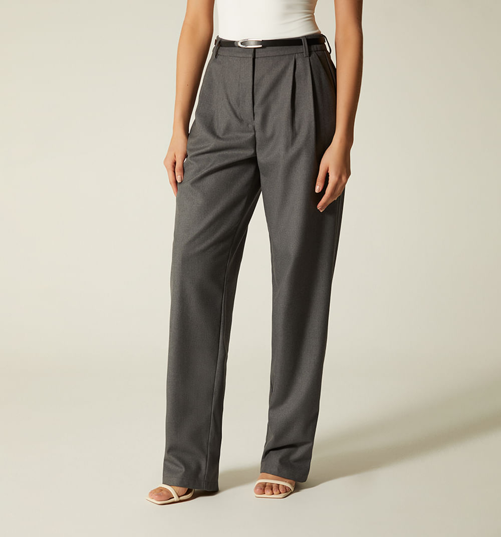 Pantalon tiro alto de prenses