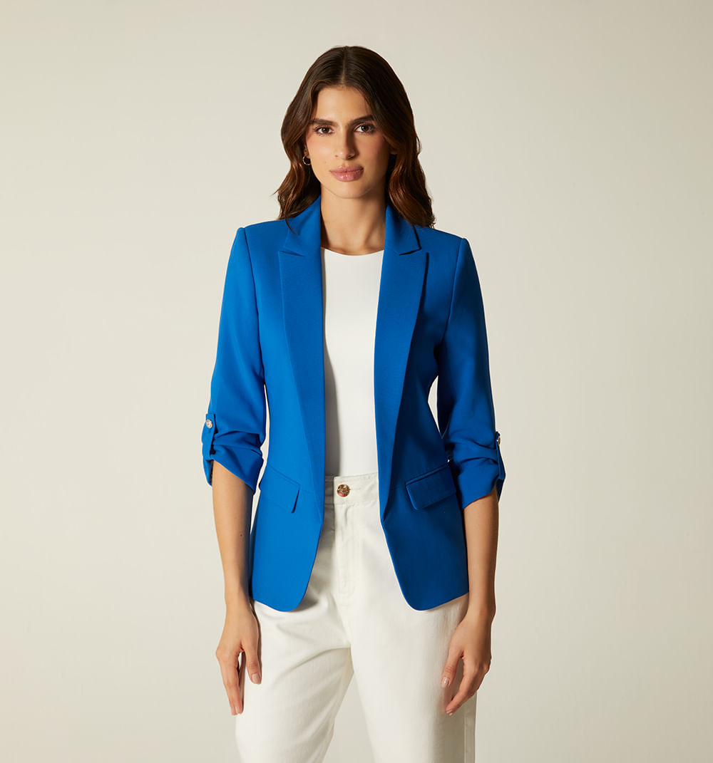 Blazer manga 3/4 con charretera