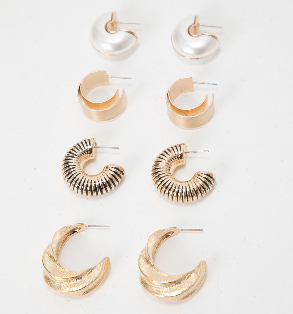 Aretes candongas set x 4
