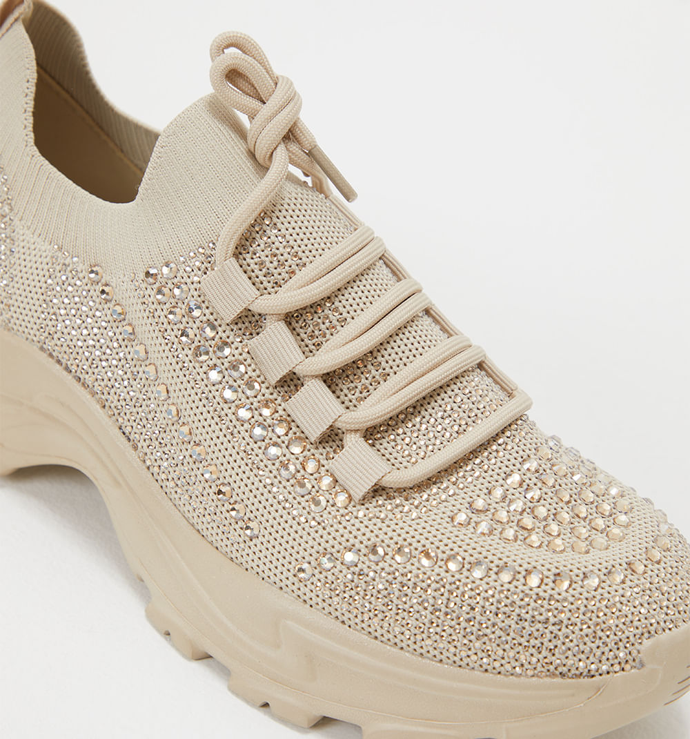 Tenis senderismo con detalles cristales