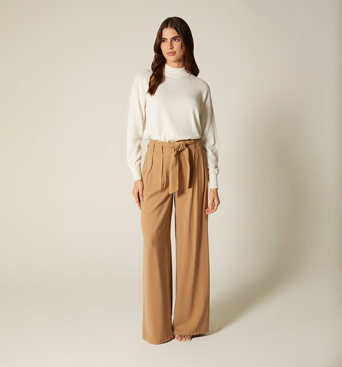 Pantalon tiro alto bota ancha