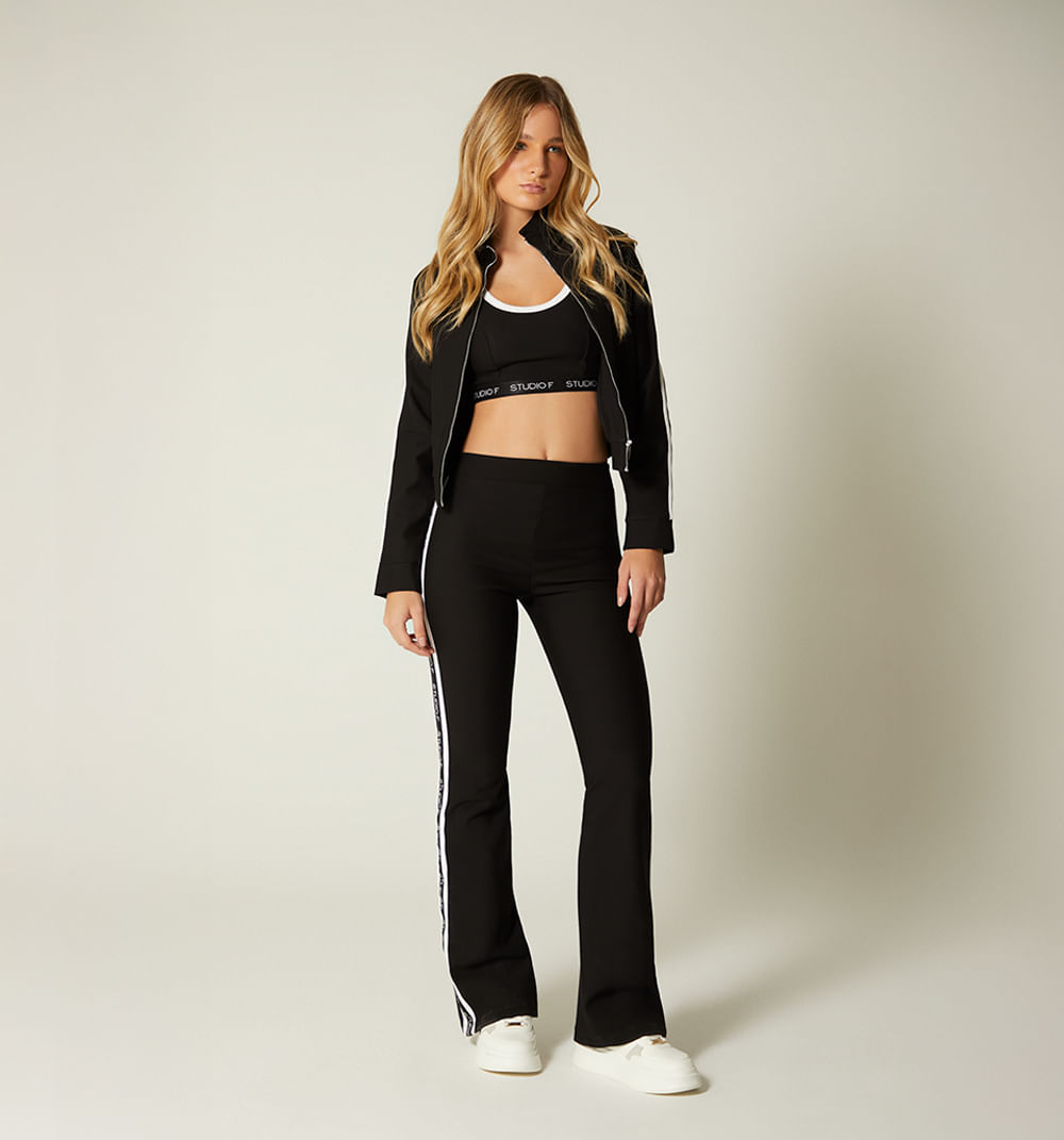 Leggins semi campana tiro alto