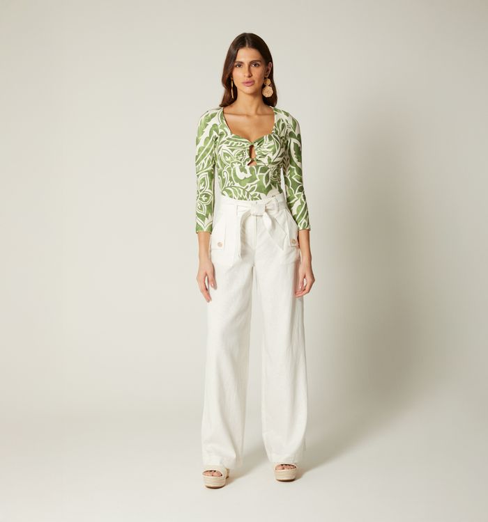 Blusa manga 3/4 con herraje