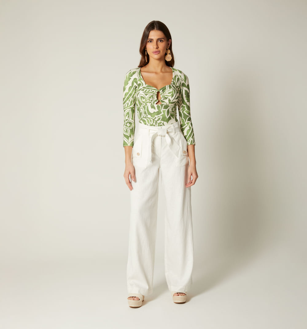 Blusa manga 3/4 con herraje