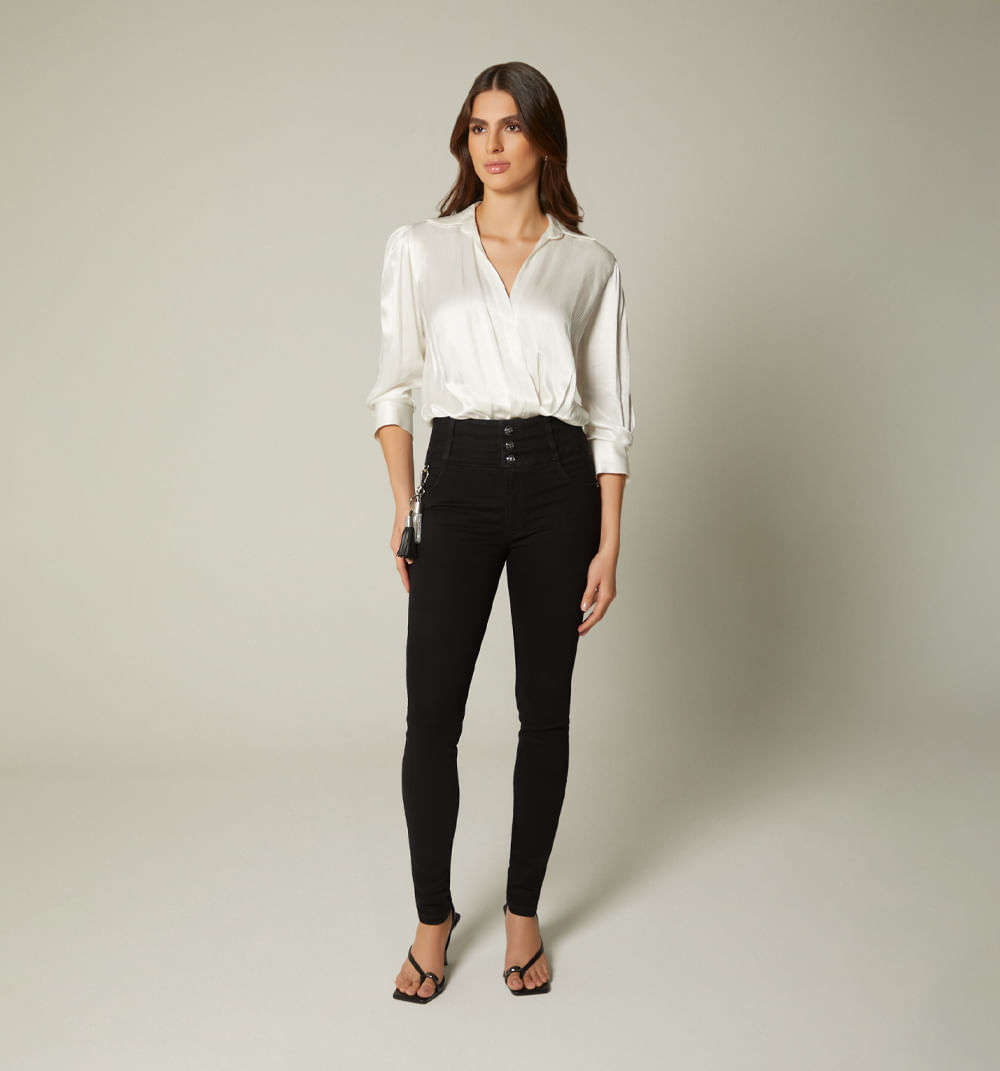 Jean ultraslim levantacola con borla