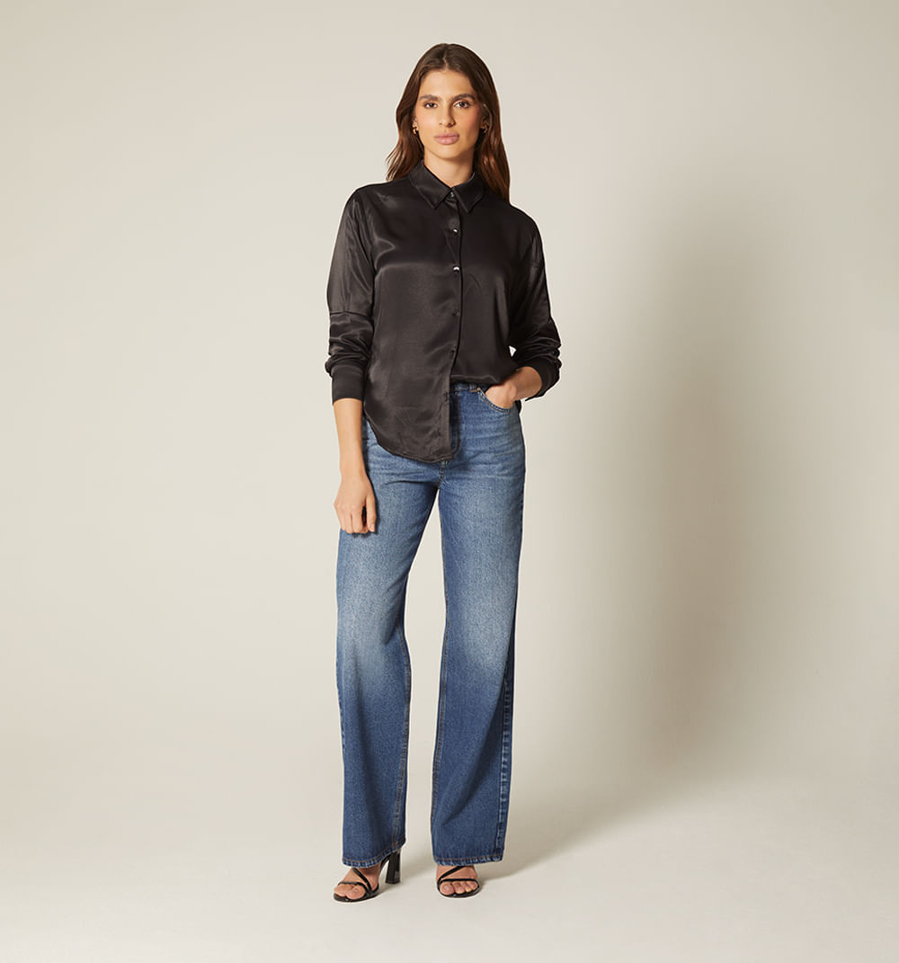 Blusa camisera manga larga