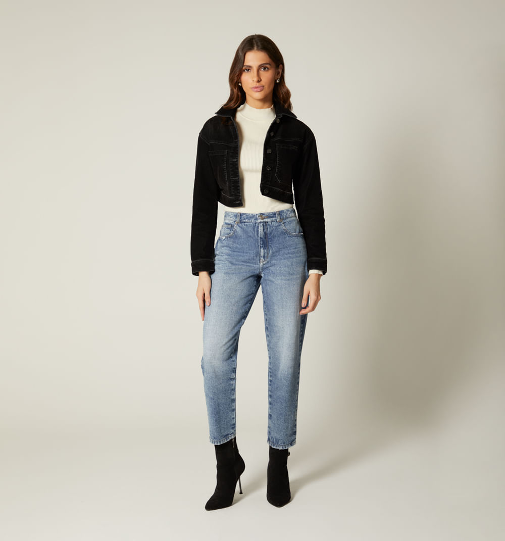 Chaqueta corta velvet laser en piton