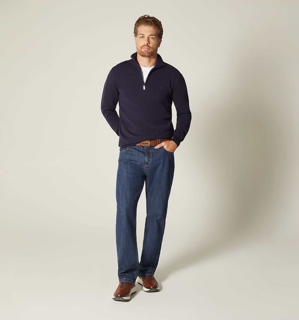 Buzo cuello alto con cierre