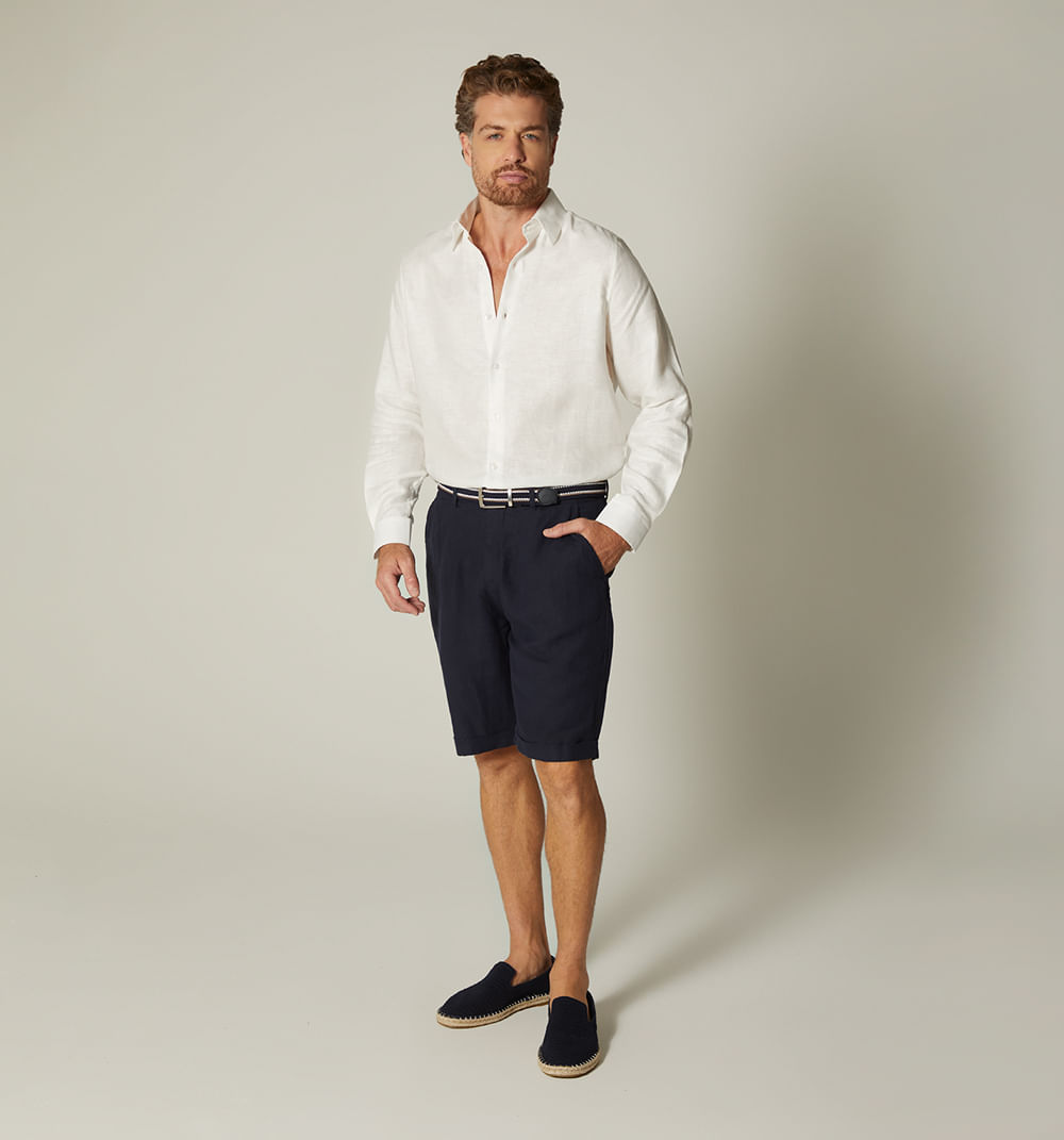 CAMISA EN LINO PARA HOMBRE BOTTON UNDER