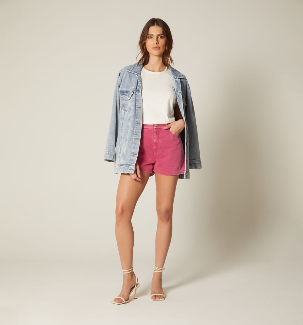Short cinco bolsillos tiro alto