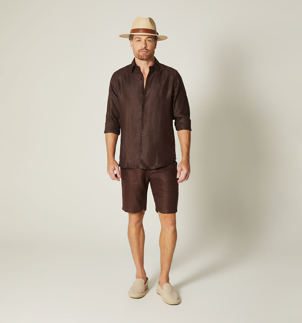 CAMISA EN LINO PARA HOMBRE BOTTON UNDER