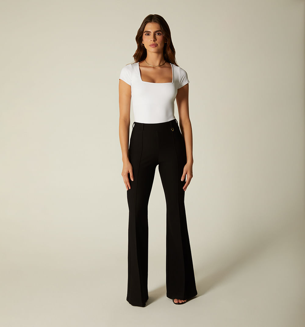 Leggins tiro alto bota campana