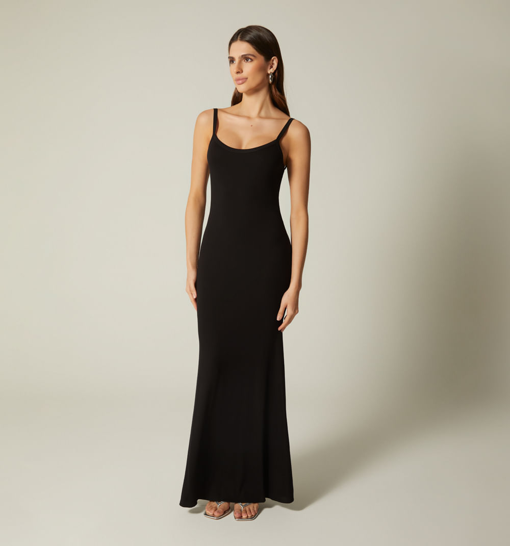 Vestido largo tiras