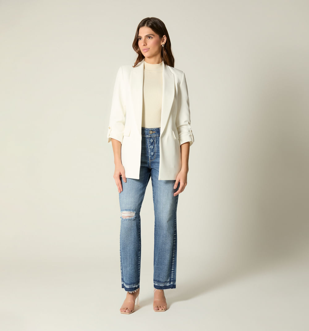 Blazer manga larga silueta over size