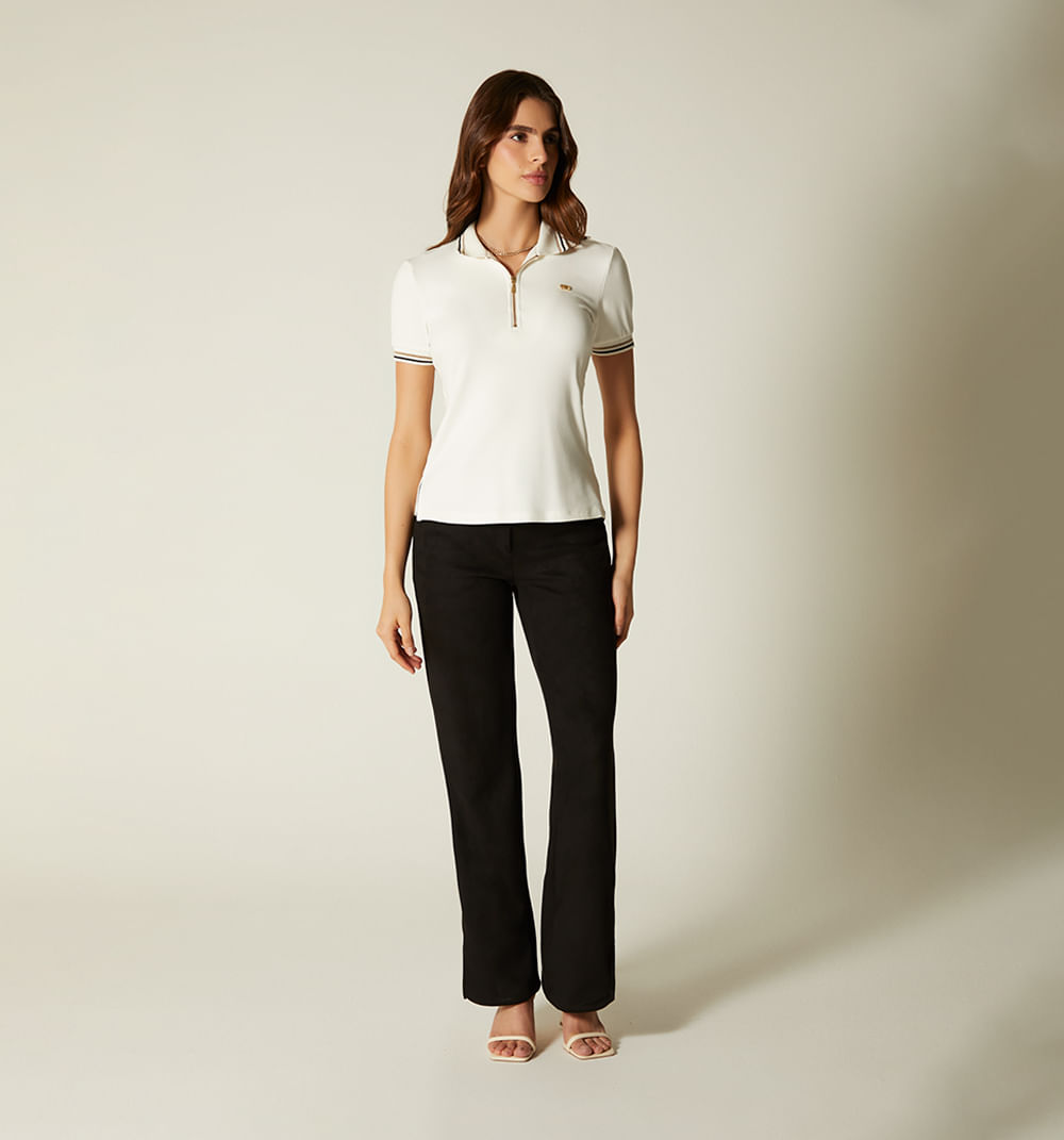 Blusa tipo polo manga corta