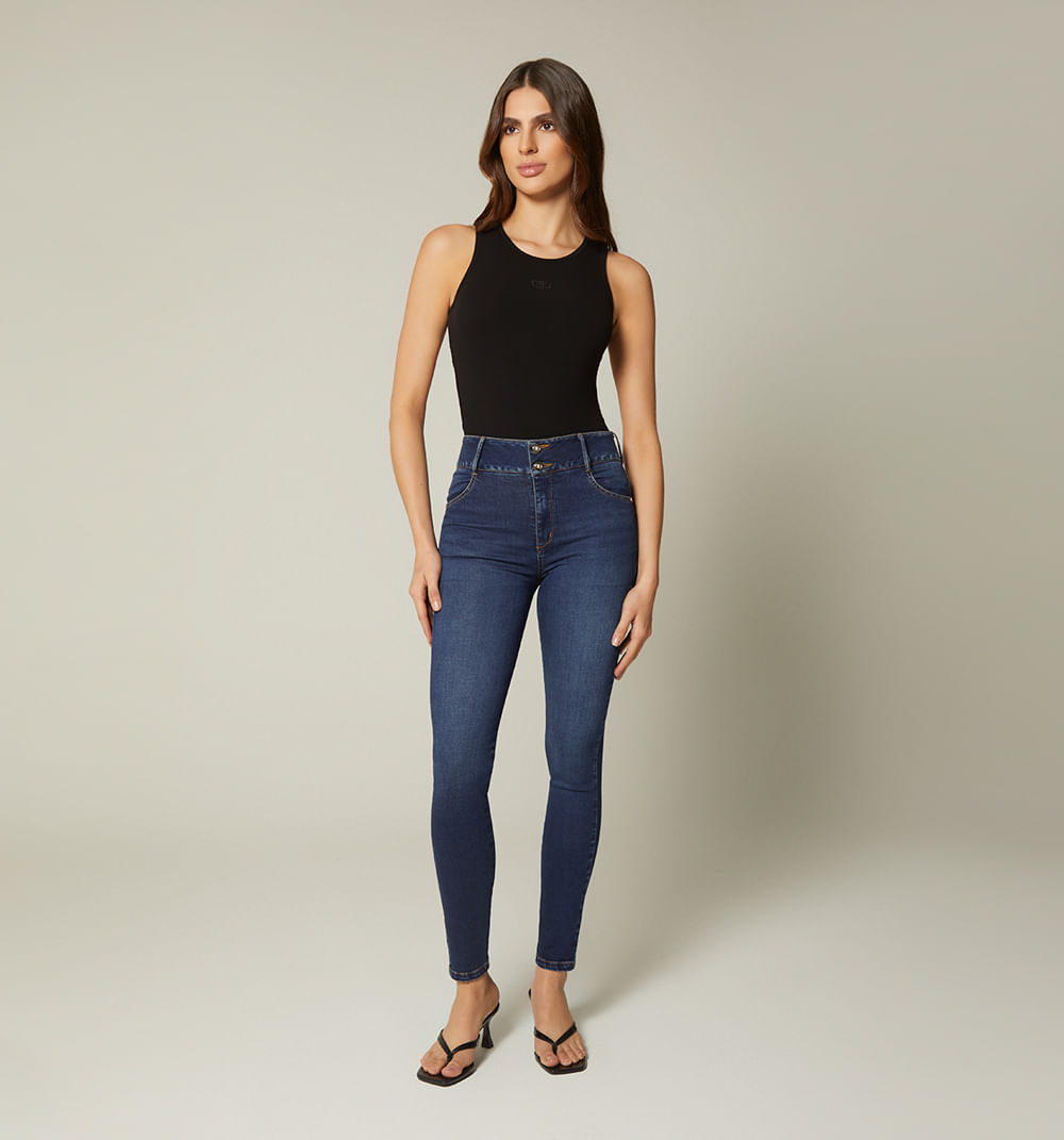 Jean ultraslim tiro alto