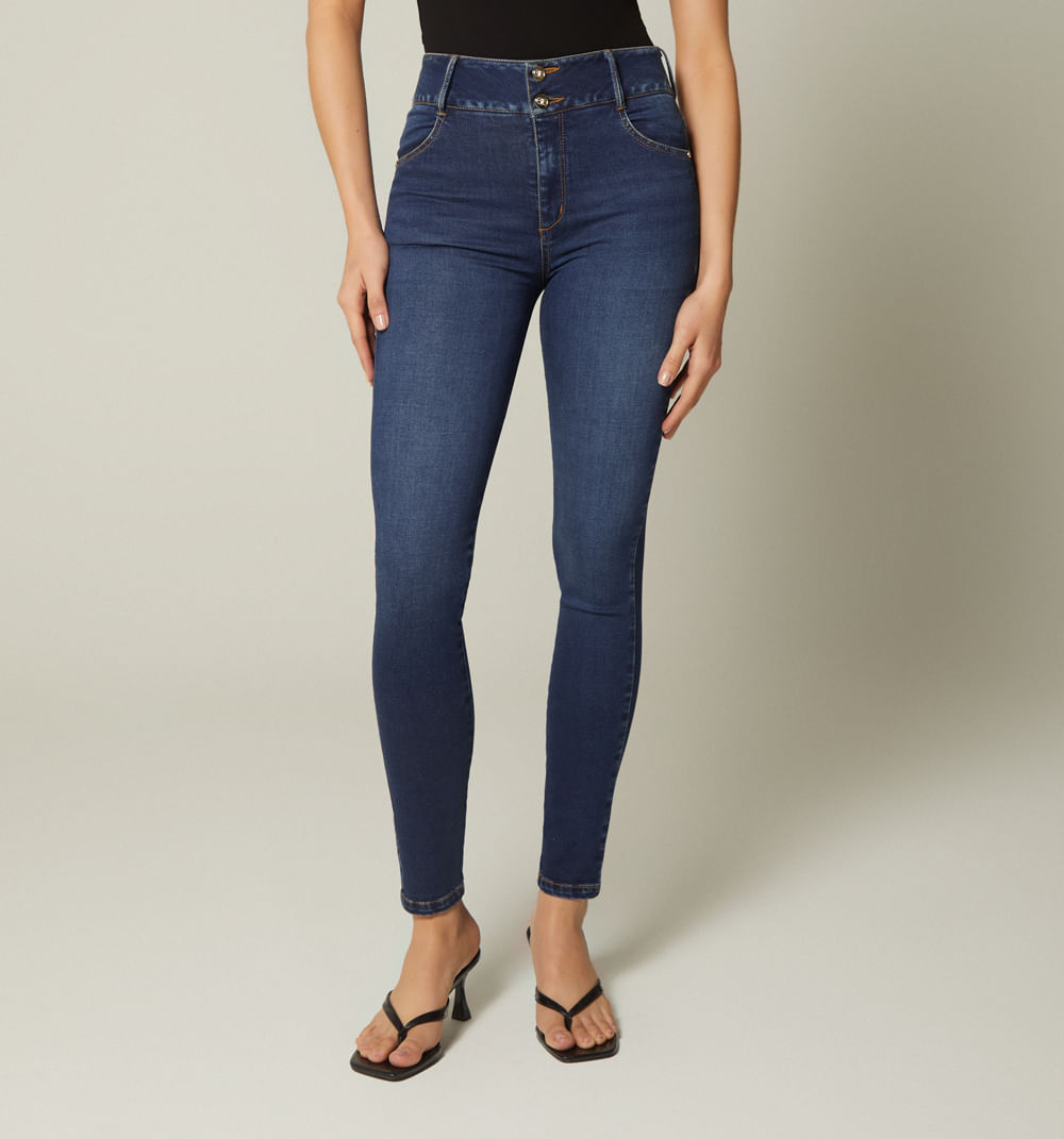 Jean ultraslim tiro alto