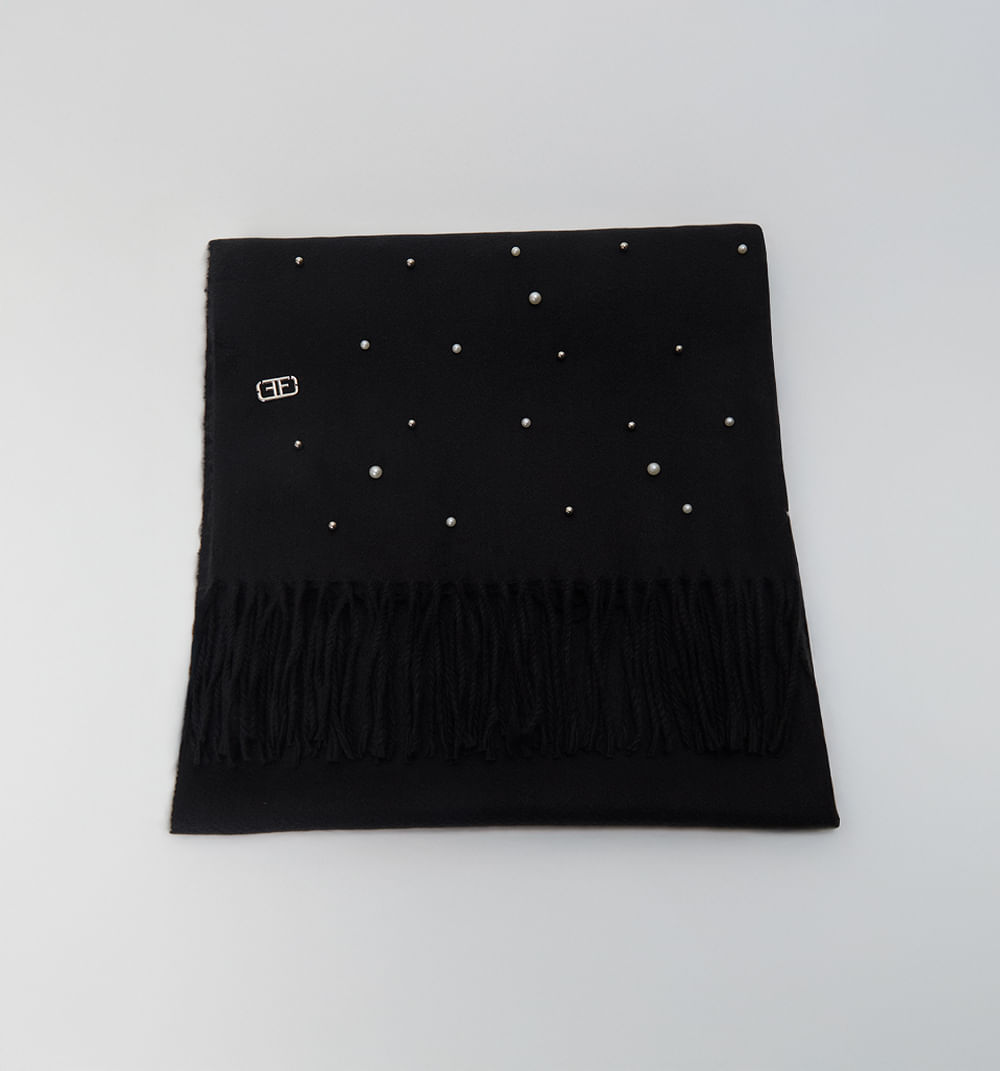 Pashmina perlas con flecos
