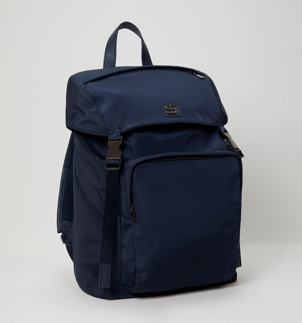 Morral con hebillas y logo en frontal