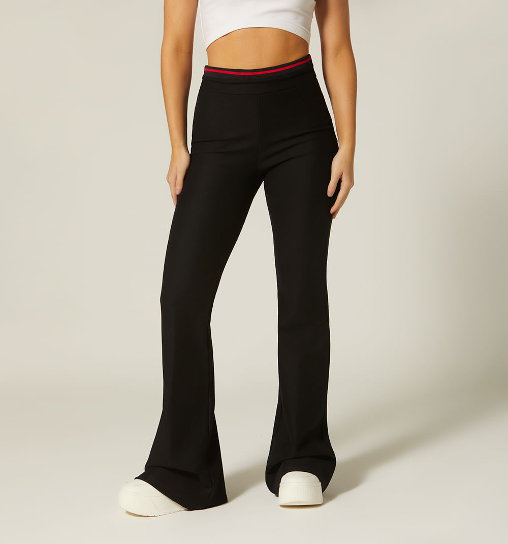 Leggins tiro alto bota campana