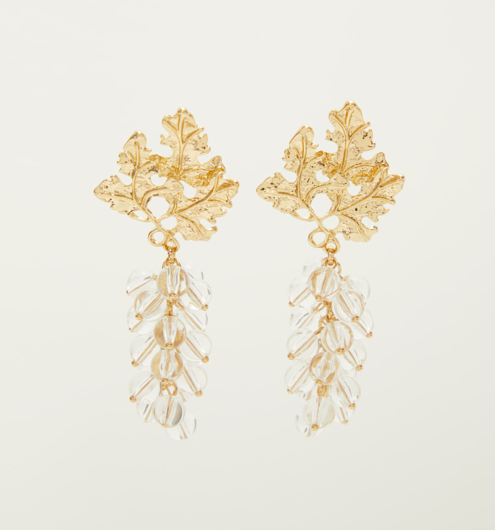 Aretes flor con transparencia