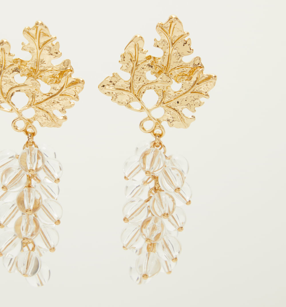 Aretes flor con transparencia