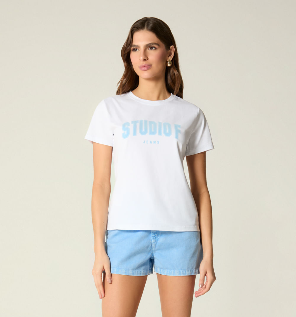 Camiseta logo studio f jeans