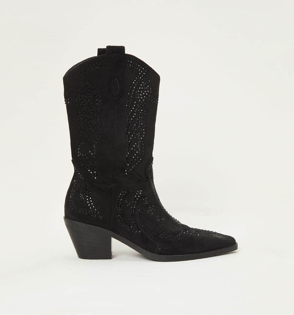 Bota caña media con hot fix