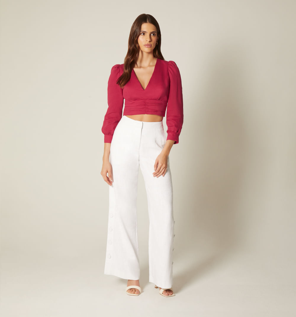 Blusa  manga 3/4 fajon imperio