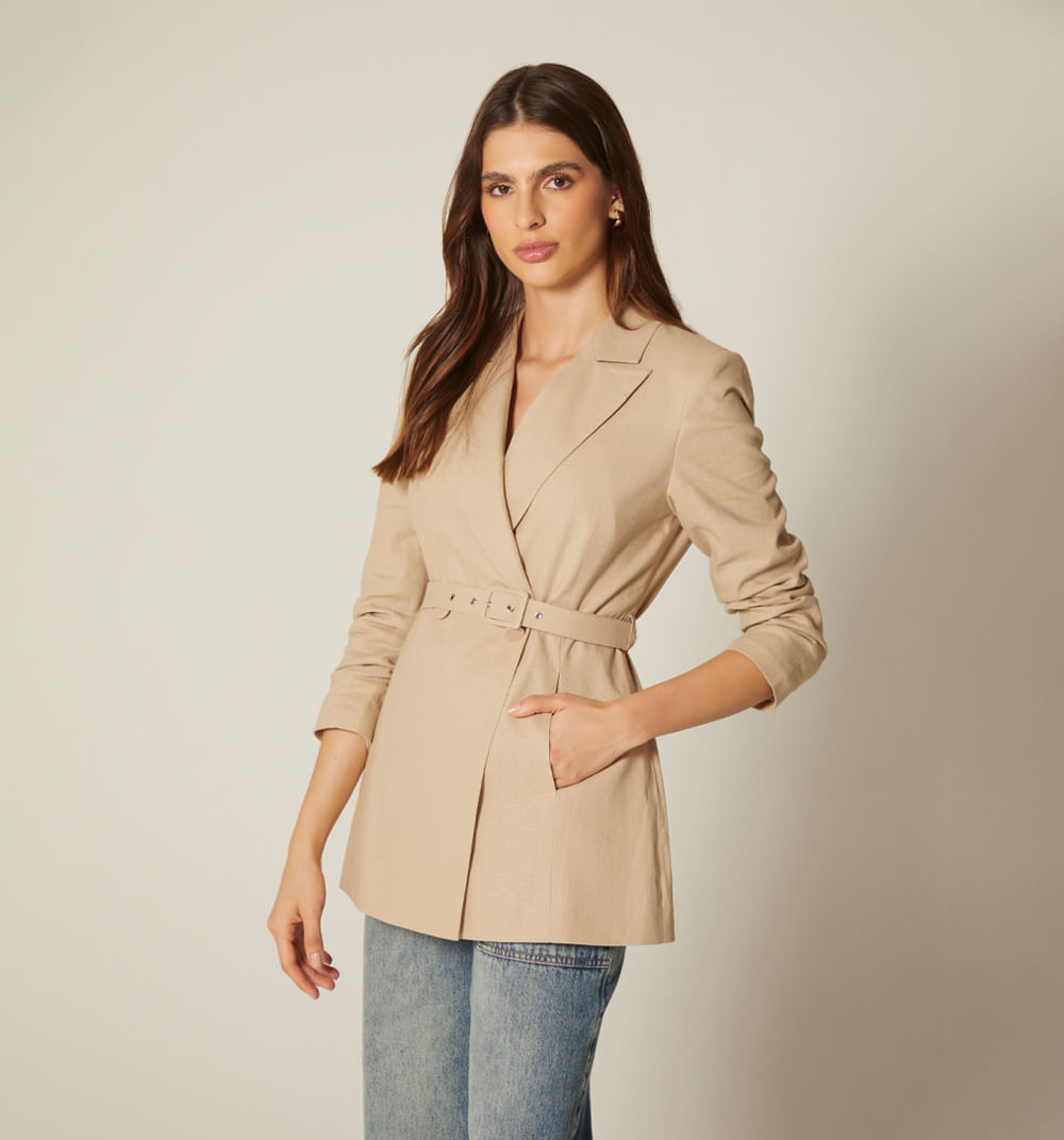 Blazer para mujer con correa