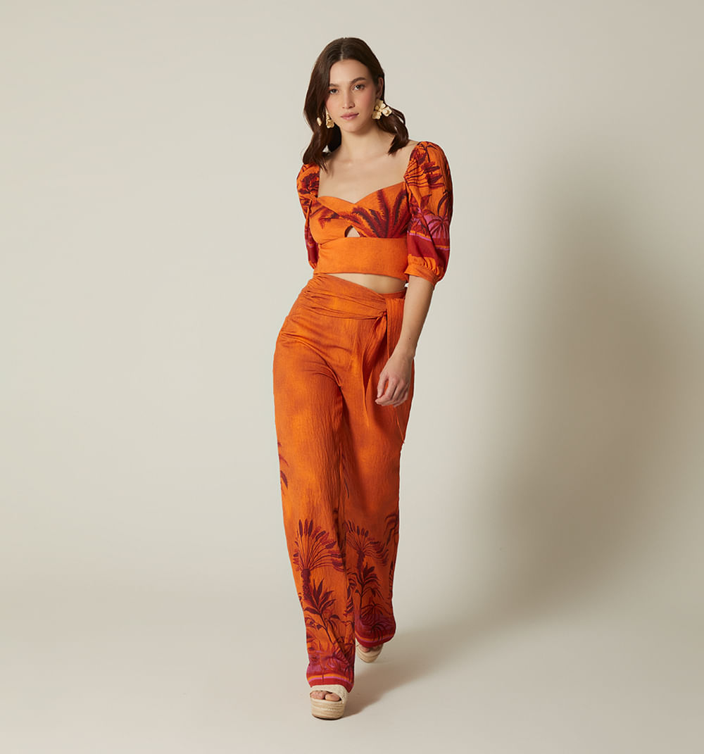 Pantalon palazzo tiro alto