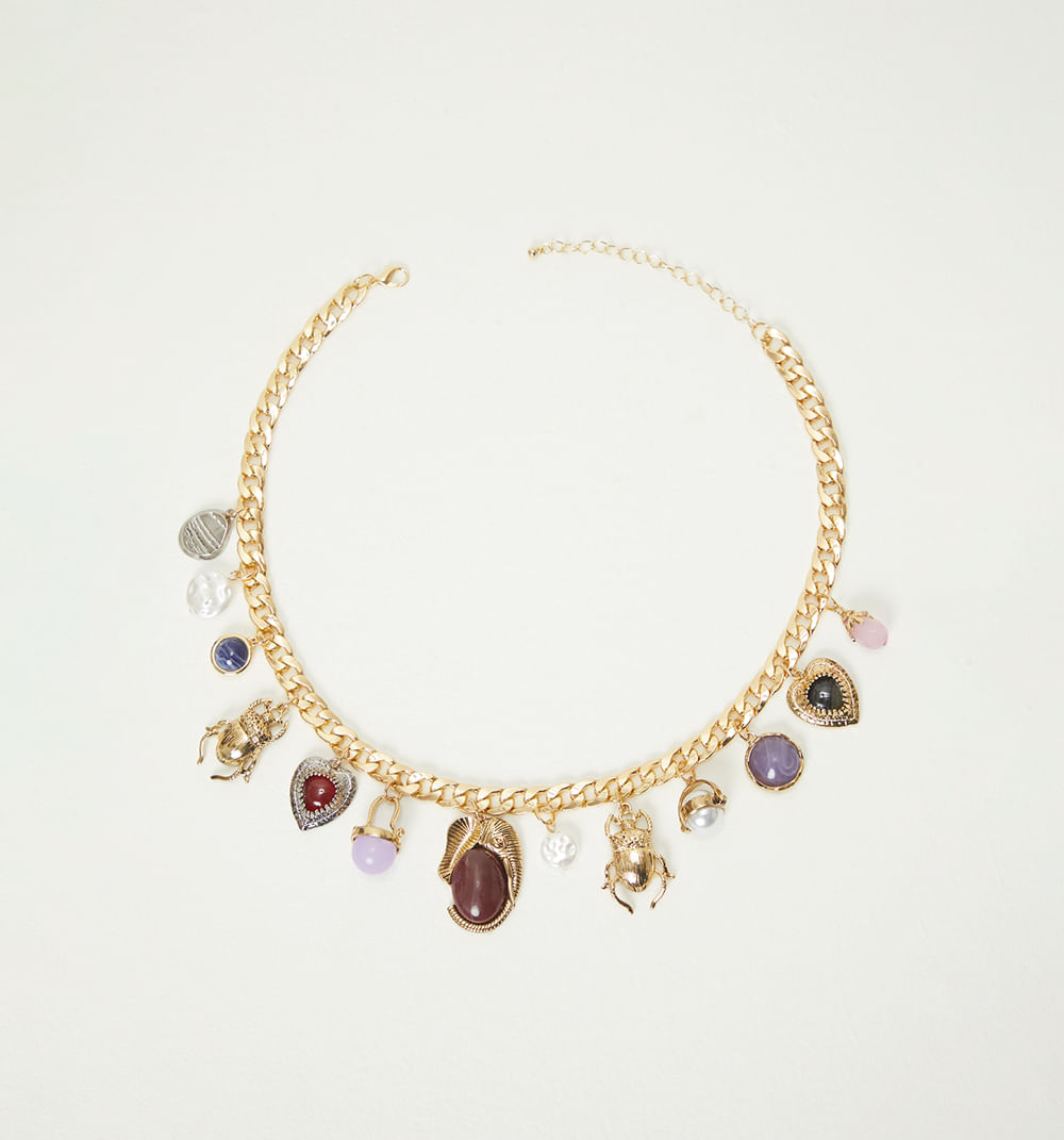 Collar cadena dijes