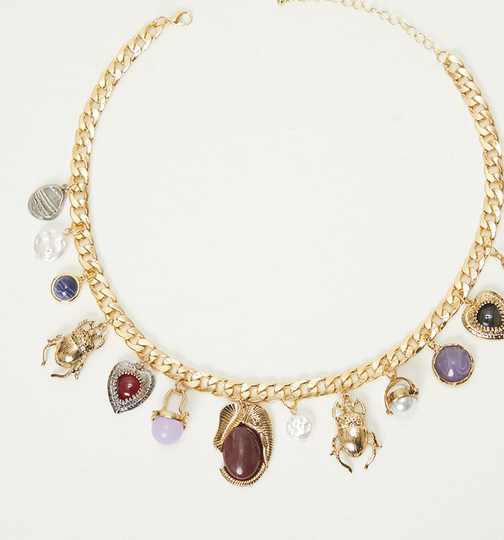 Collar cadena dijes