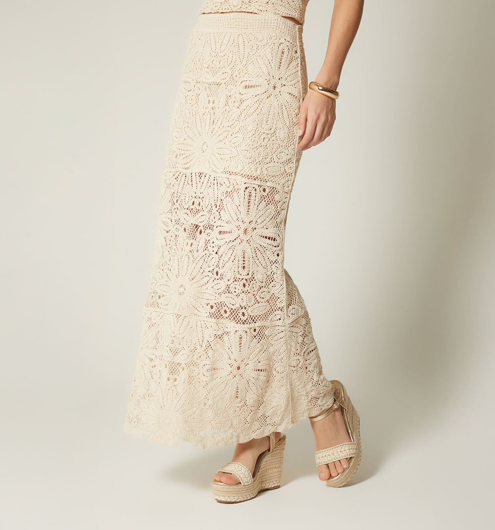 Falda larga en crochet